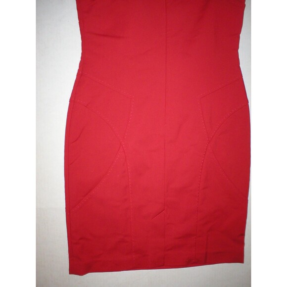New Womens NWT Designer Paperwhite Collection Red Dress 12 Sheath Seamed Office - Picture 7 of 7